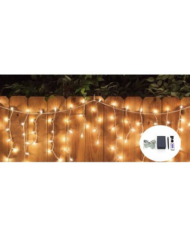 Solar Decorative Light - Curtain String Light (Warm White)