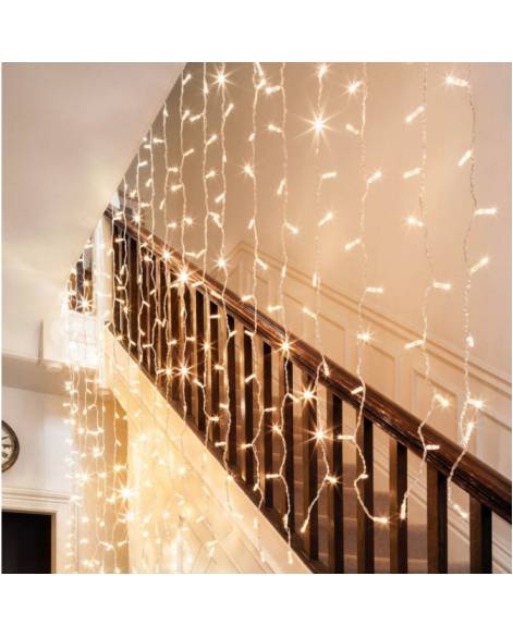 Solar Decorative Light - Curtain String Light (Warm White)